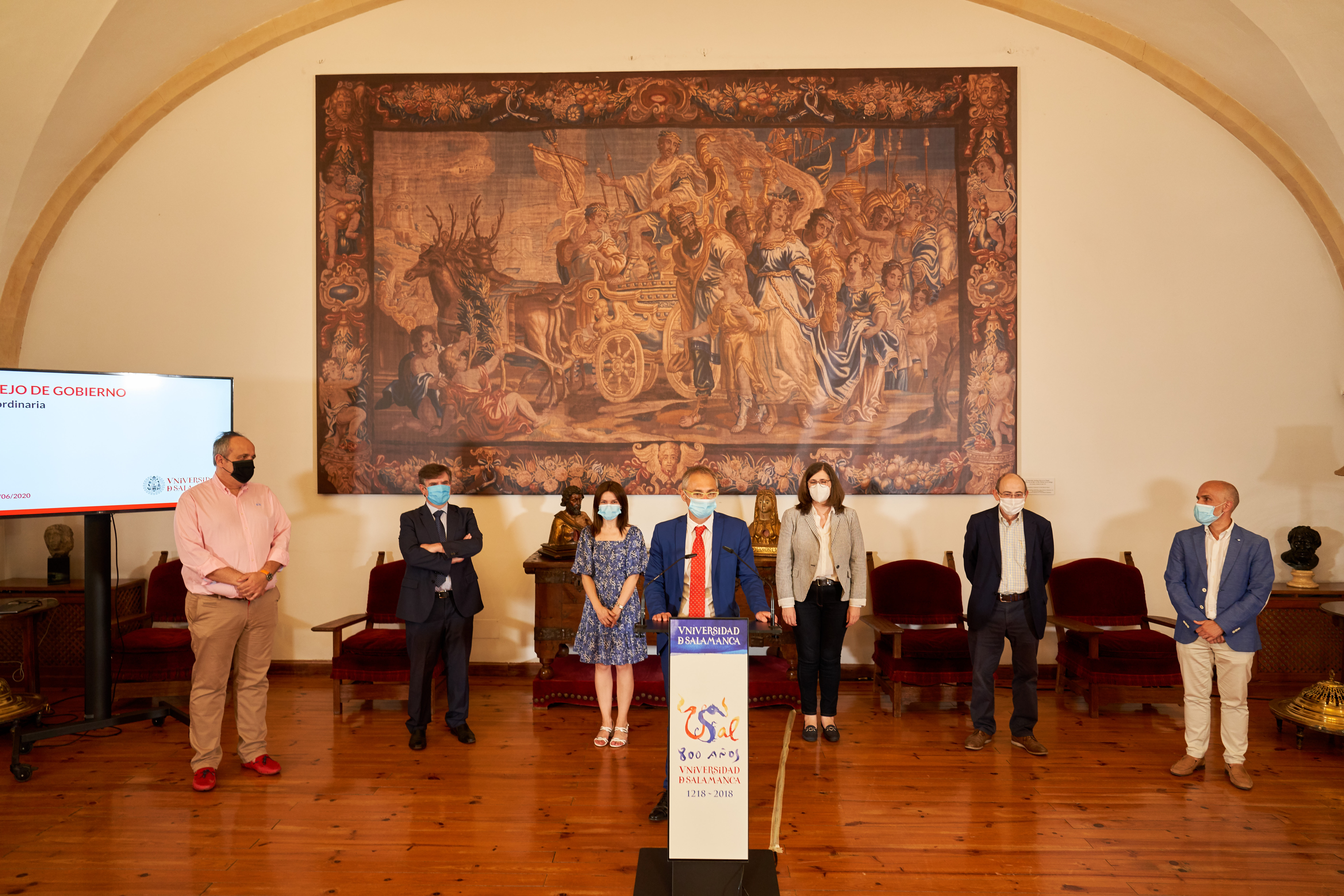 El Consejo de Gobierno de la Universidad de Salamanca aprueba un paquete de ayudas para los estudiantes, el refuerzo de la plantilla docente, la creación de un nuevo campus virtual y el modelo de presencialidad segura para el curso académico 2020-2021