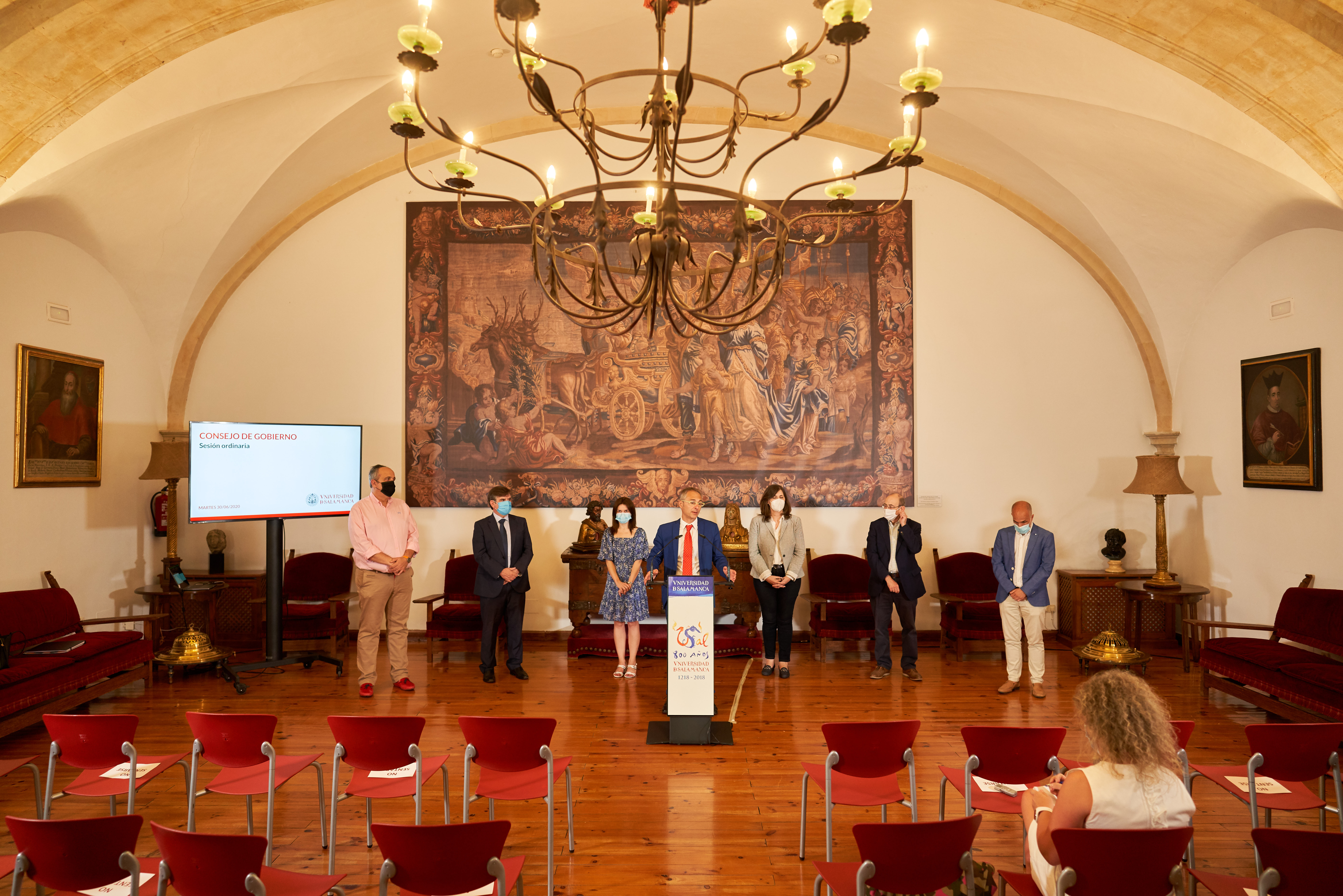 El Consejo de Gobierno de la Universidad de Salamanca aprueba un paquete de ayudas para los estudiantes, el refuerzo de la plantilla docente, la creación de un nuevo campus virtual y el modelo de presencialidad segura para el curso académico 2020-2021