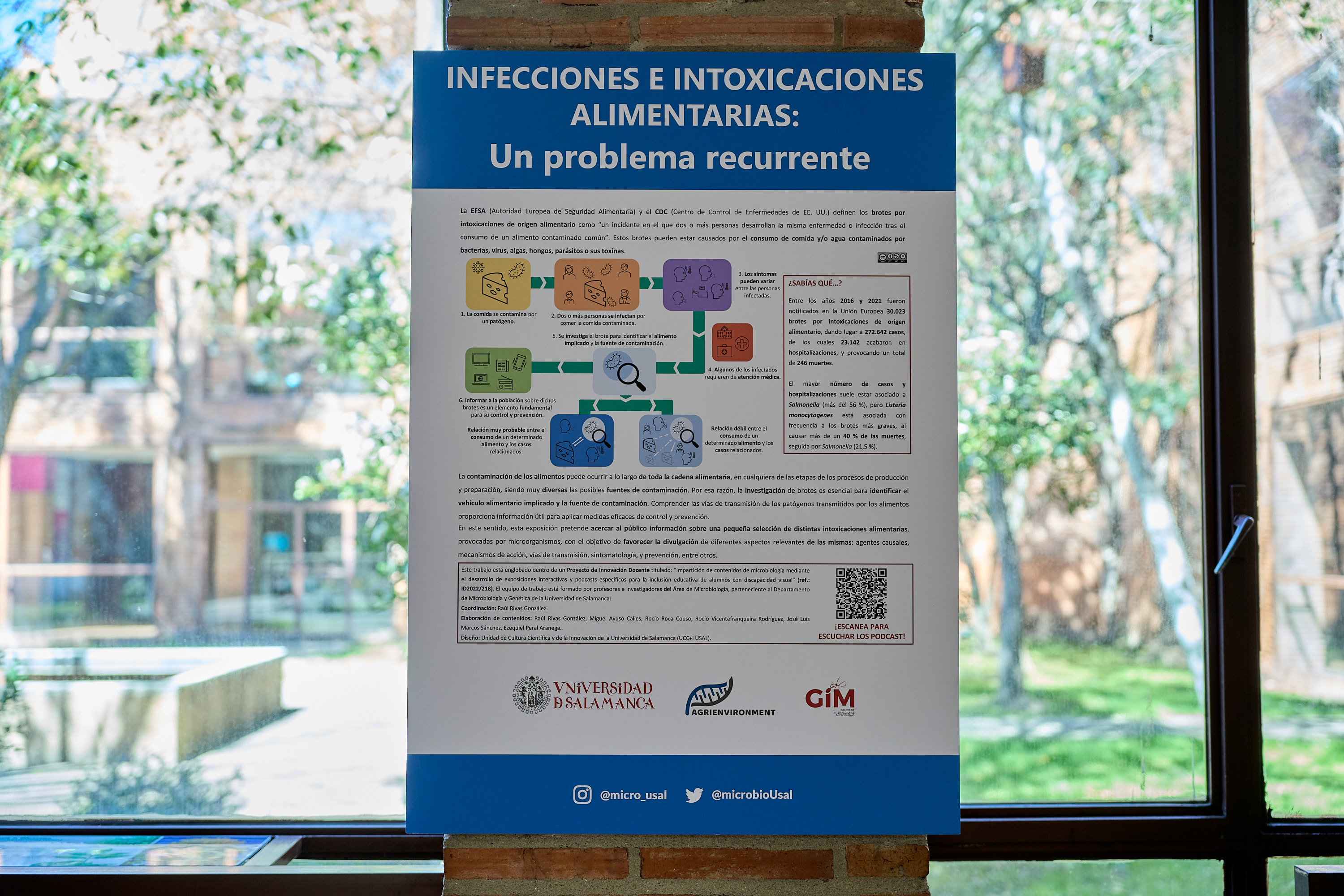 La Universidad de Salamanca revisa en una exposición las infecciones e intoxicaciones de origen alimentario más frecuentes y sus patógenos