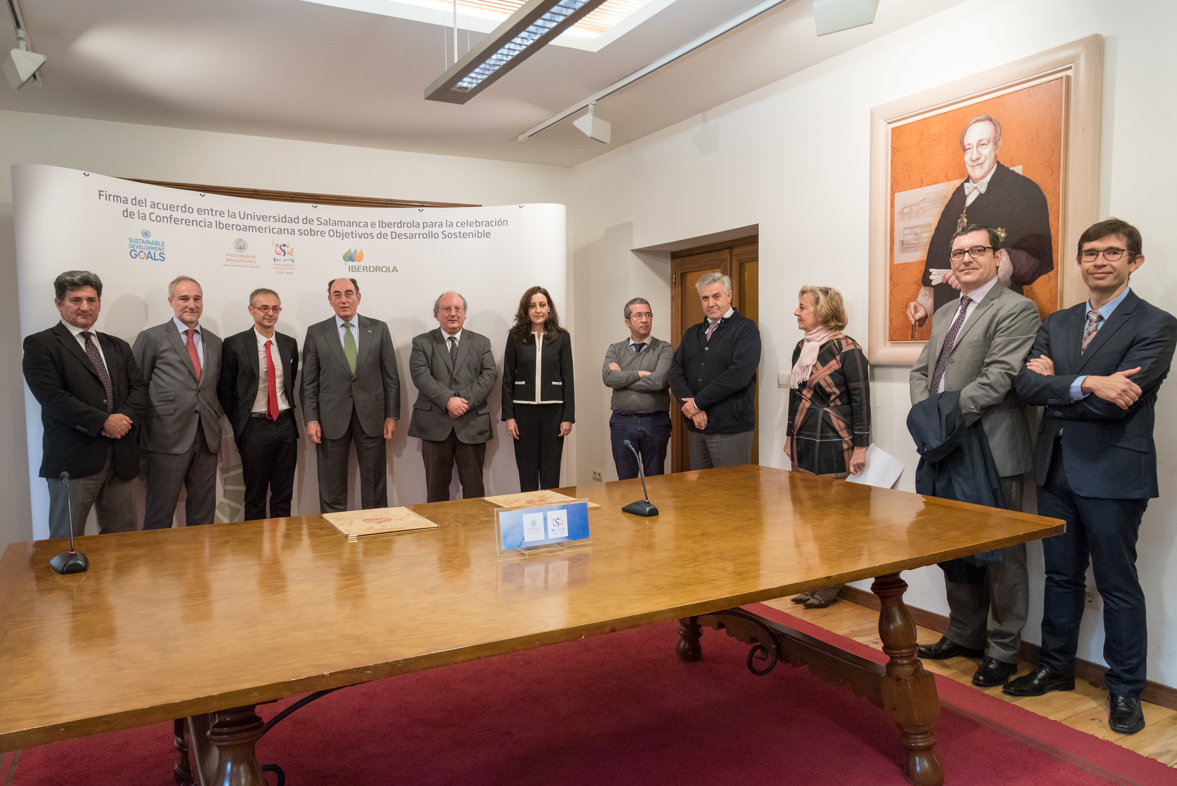 La Universidad de Salamanca e Iberdrola firman un acuerdo para la celebración de la Conferencia Iberoamericana sobre Objetivos de Desarrollo Sostenible