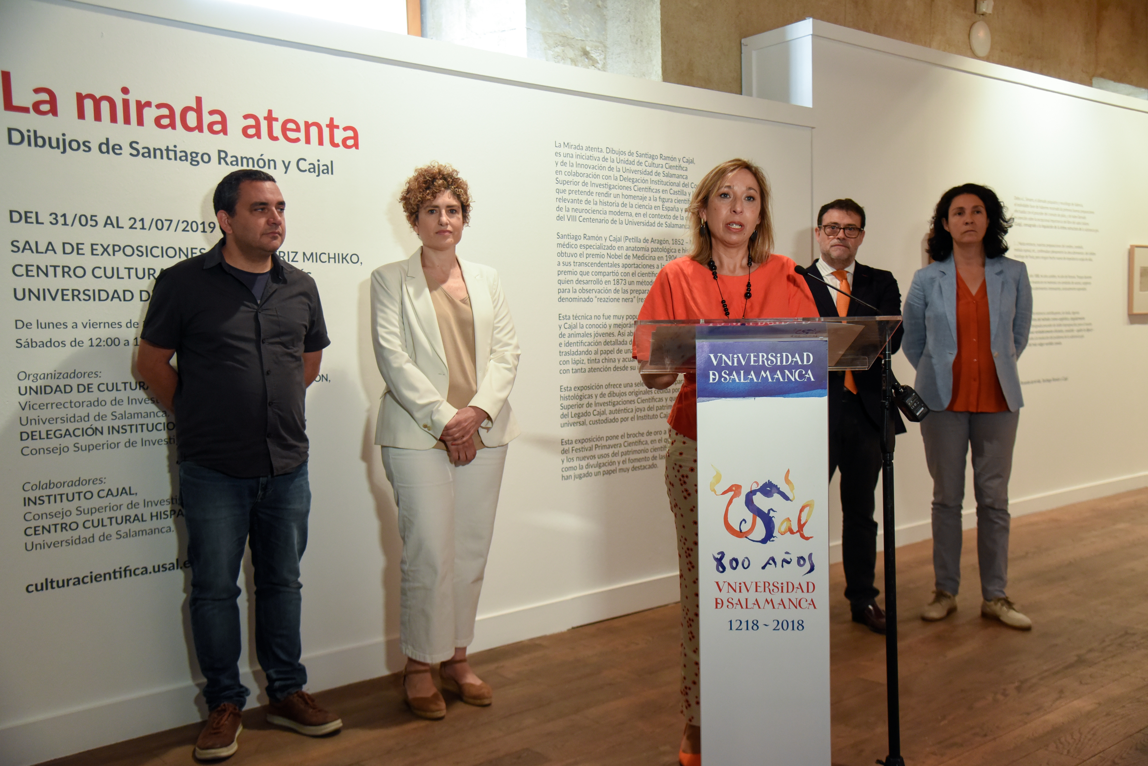 La Universidad de Salamanca inaugura la exposición ‘La Mirada Atenta. Dibujos de Ramón y Cajal’ como broche final de su V Festival Primavera Científica