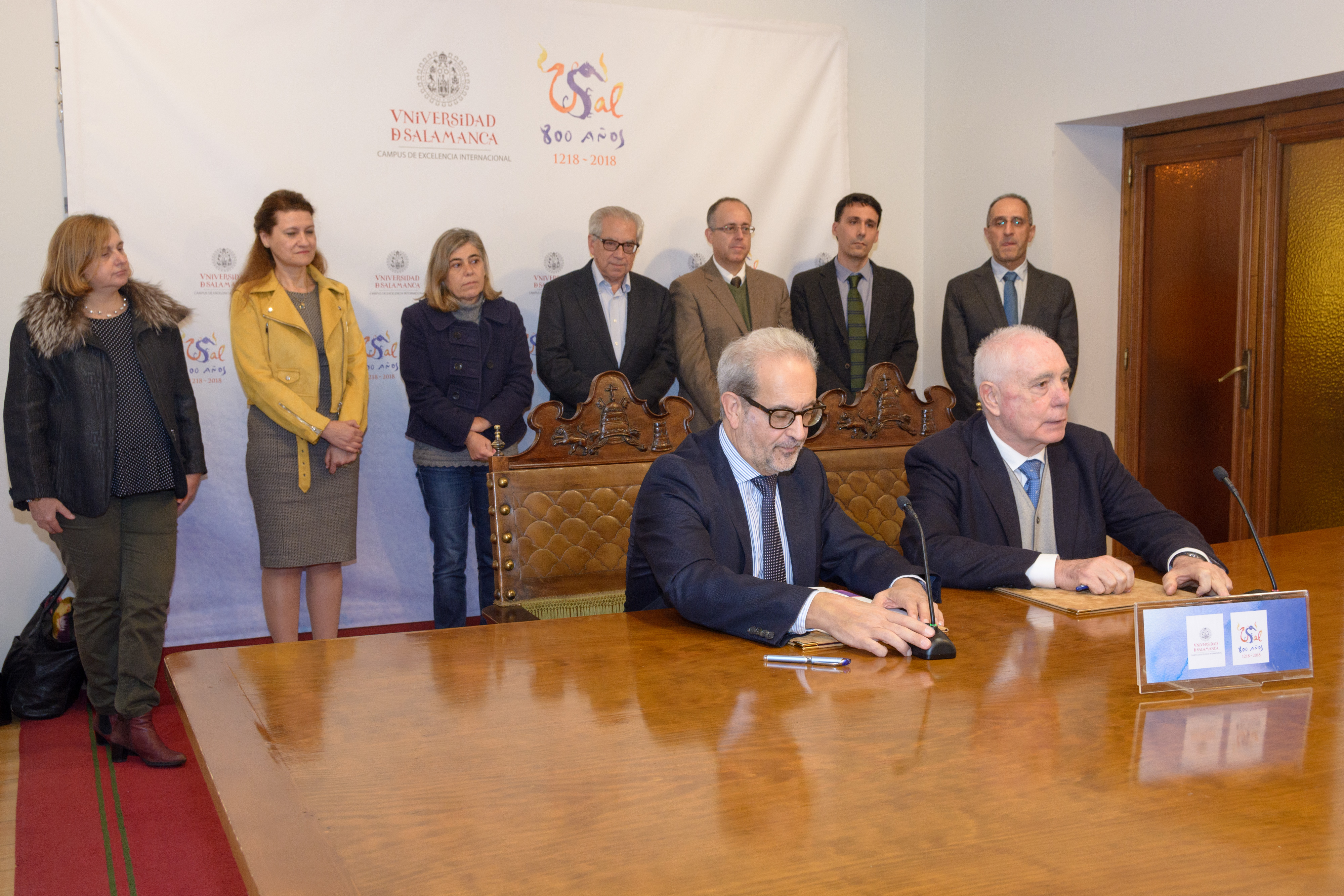 Firma convenio Universidad de Salamanca y Real Sociedad Matemática Española 