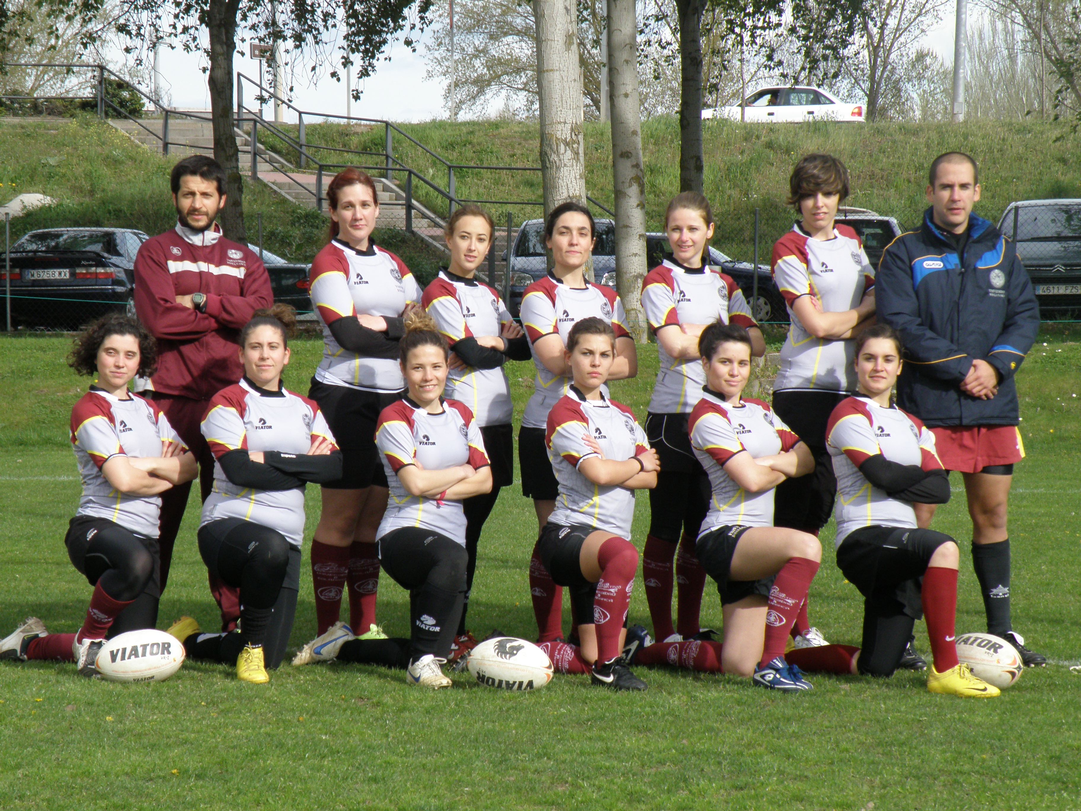 Jugadoras del equipo de rugby femenino que representarán a la Universidad de Salamanca en la fase final del Campeonato de España Universitario