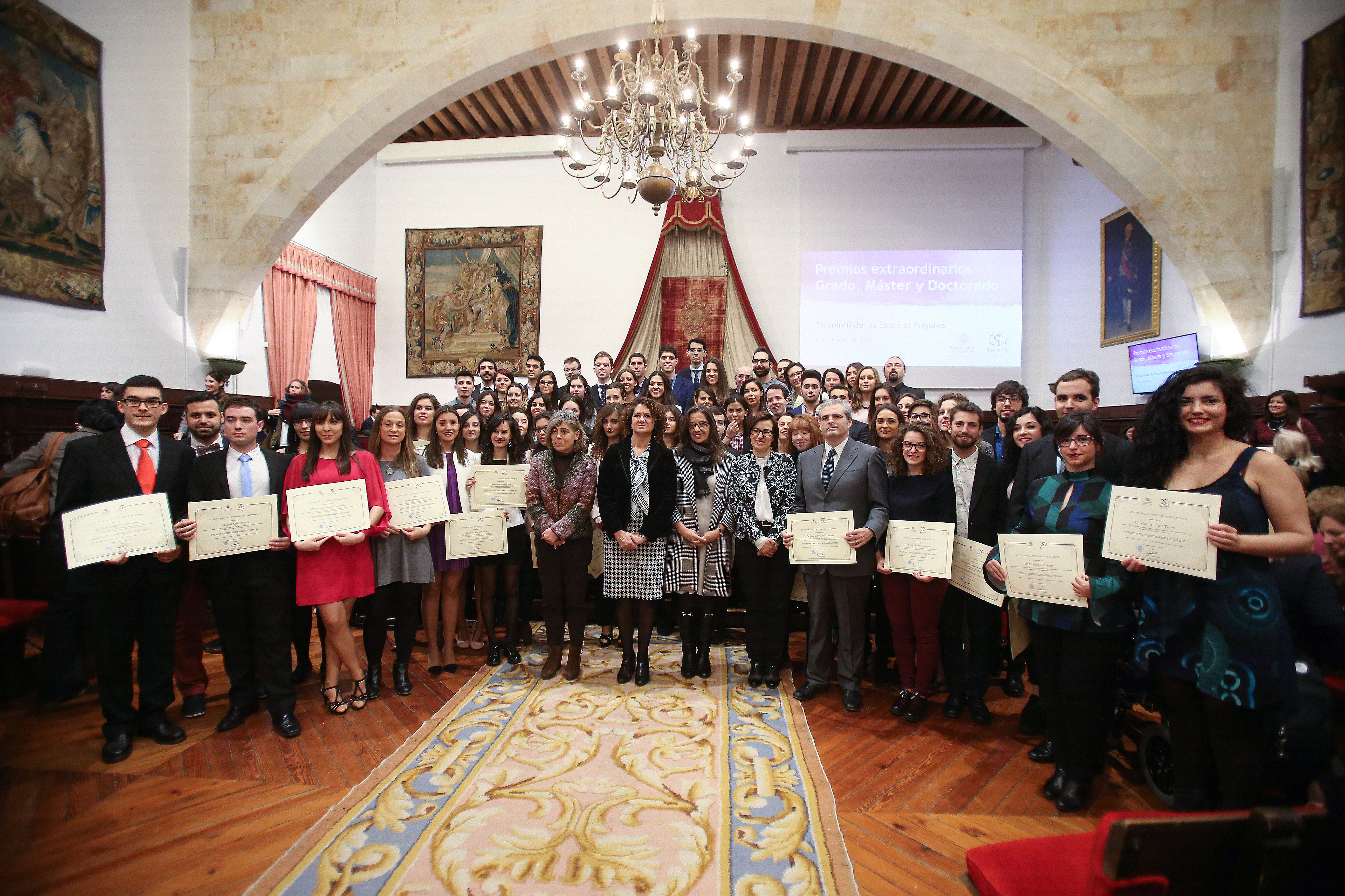 Más de 200 estudiantes reciben los Premios Extraordinarios de Grado, Máster y Doctorado de la Universidad de Salamanca
