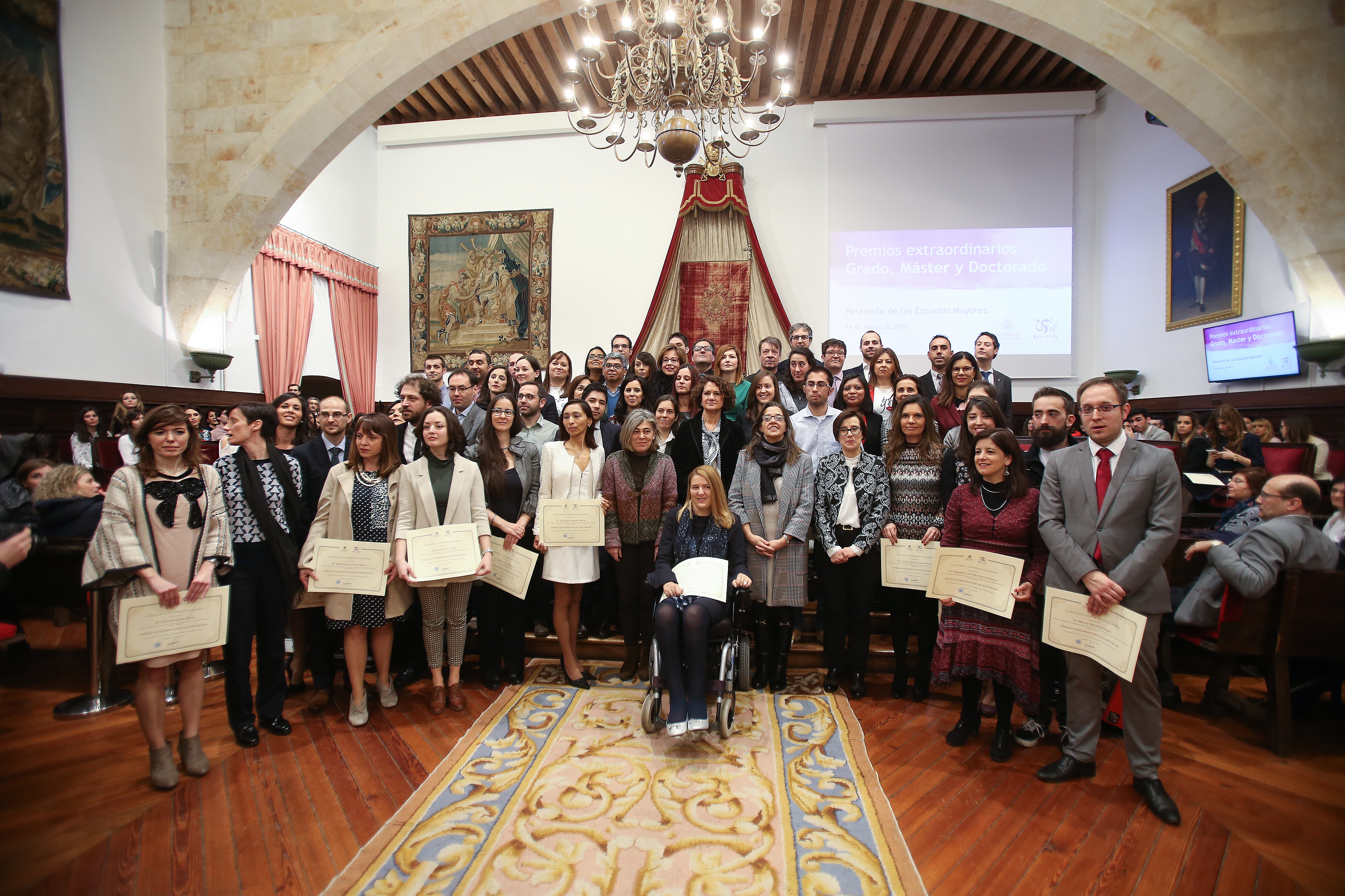 Más de 200 estudiantes reciben los Premios Extraordinarios de Grado, Máster y Doctorado de la Universidad de Salamanca