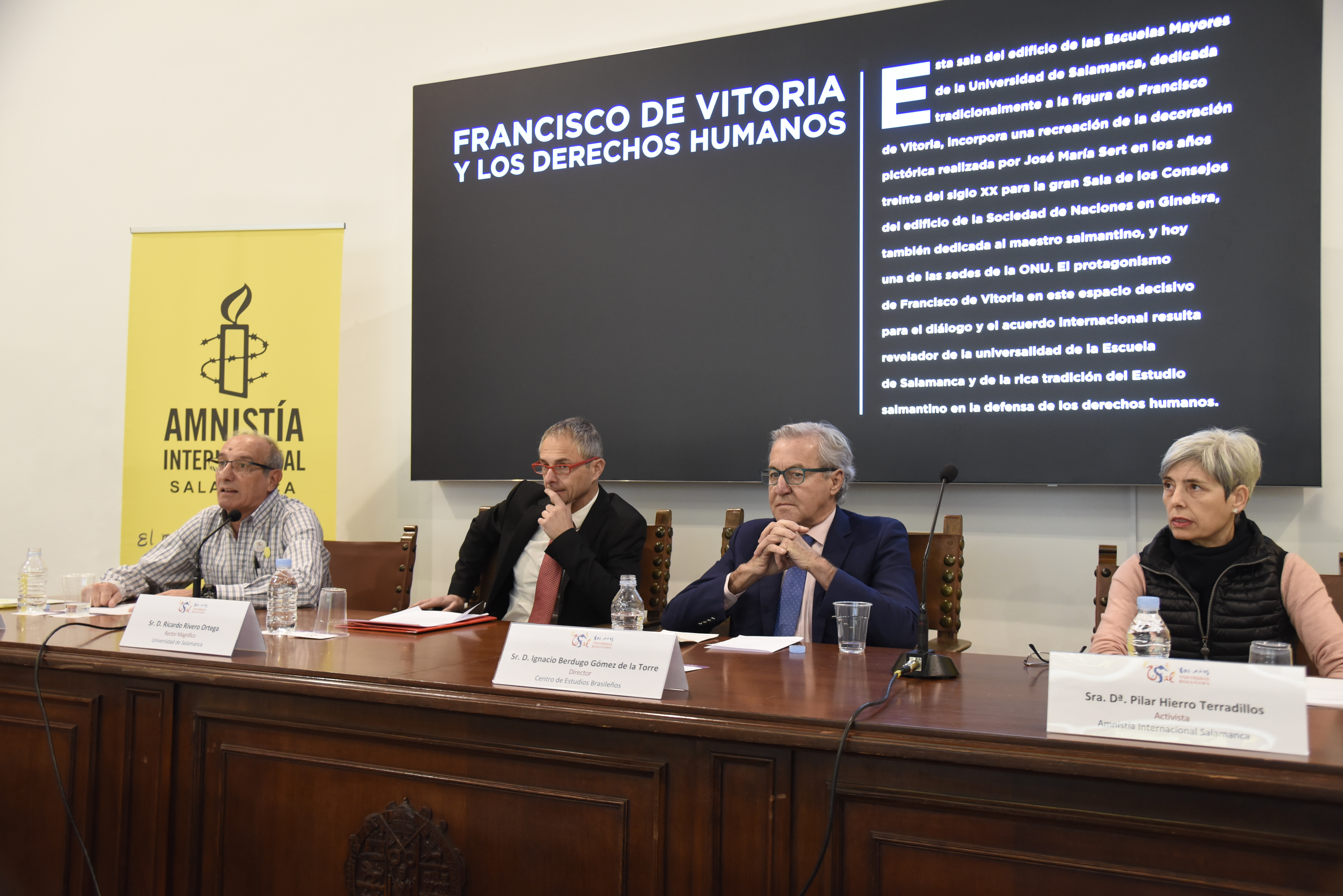 La Universidad de Salamanca acoge el acto conmemorativo por el 40º aniversario de Amnistía Internacional en España