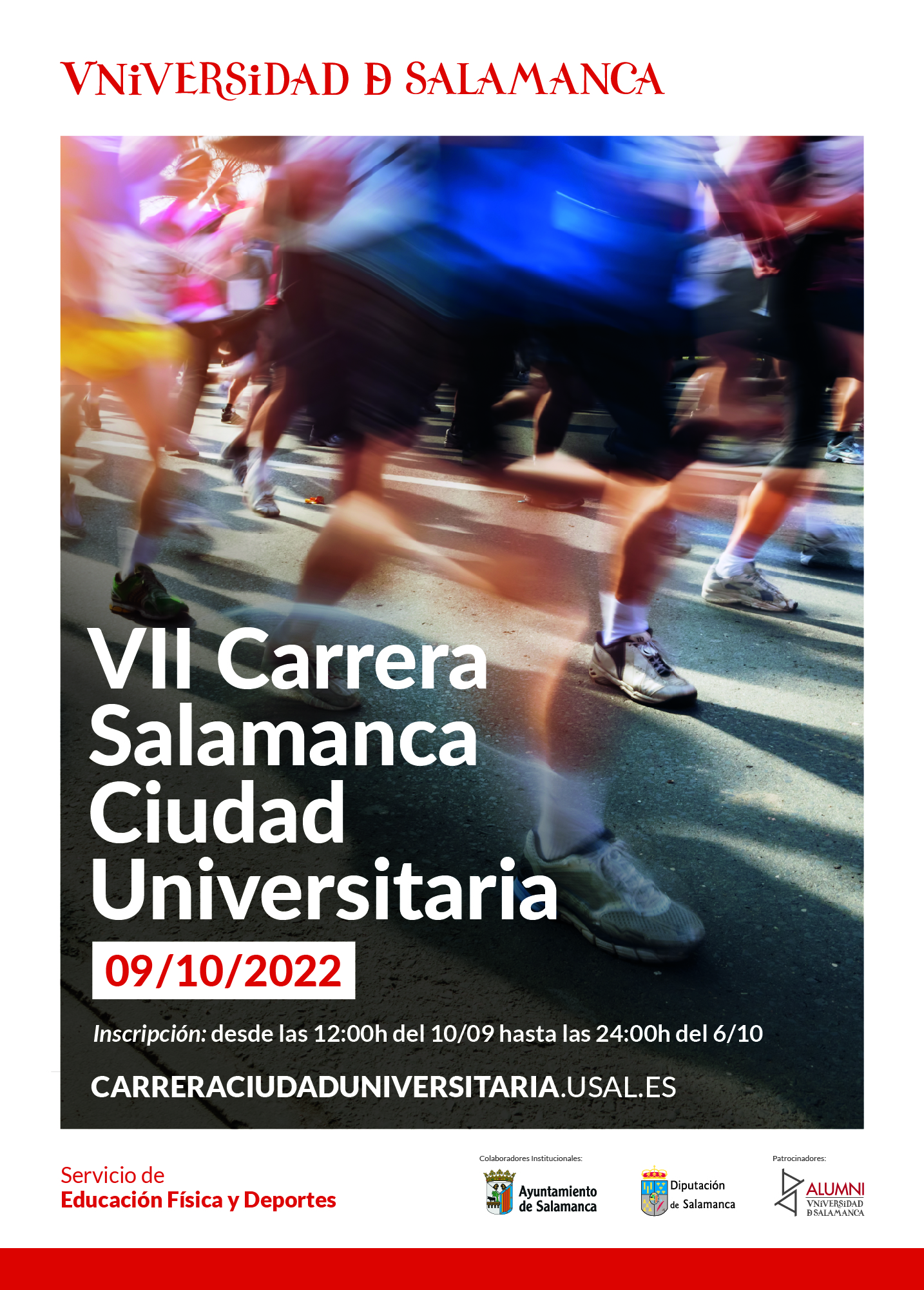 La VII carrera popular “Salamanca Ciudad Universitaria” se celebrará el domingo 9 de octubre