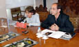 Cristina Pita y Manuel Heras, en la rueda de prensa de presentación