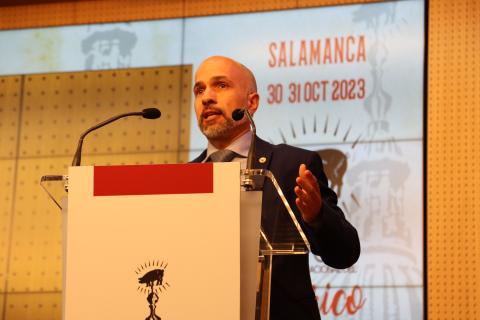 El vicerrector de Economía, Javier González Benito en el IV Foro Internacional del Ibérico