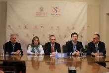 Eugenio Santos, Susana Pérez, Ricardo Rivero, Arkaitz Carracedo y Nicolás Rodríguez, en rueda de prensa.jpg