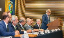 Daniel Hernández Ruipérez, durante su discurso de inauguración de FILUNI.