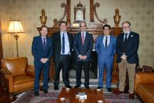 La nueva directiva de la Cámara de Comercio visita la Universidad de Salamanca